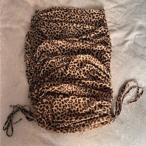 River Island Black and Tan Animal Print Skirt